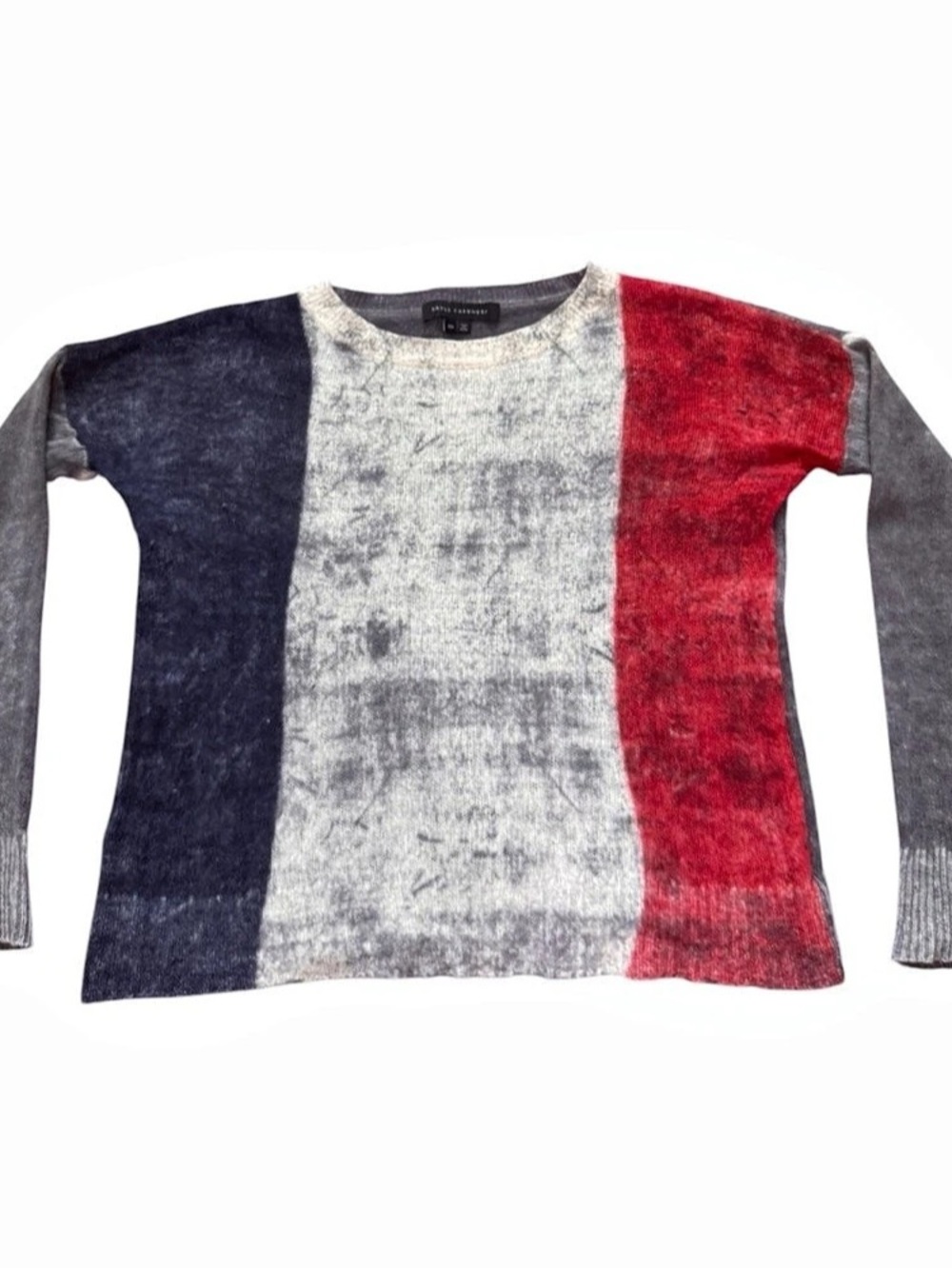 skull cashmere colorblock sweater size xs